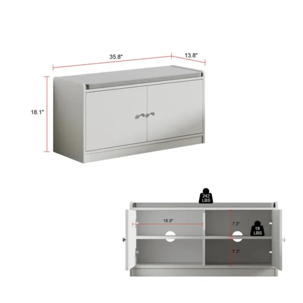 Orth Shoe Storage Bench - Image 2