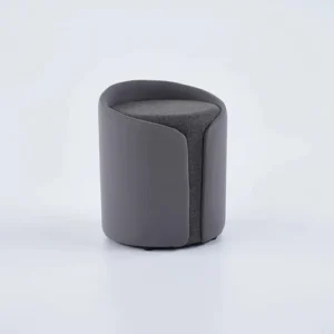 Anely Round Upholstered Ottoman Pouffe