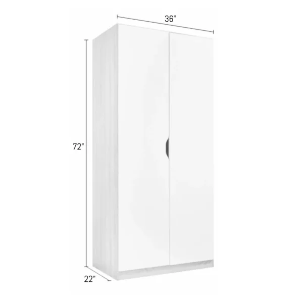 Elyse 2 Door Wardrobe - Image 3
